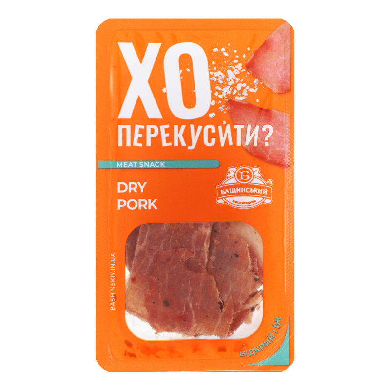 Чипсы свиные Dry рork Бащинський с/в лоток 0.05кг Бащинський ...