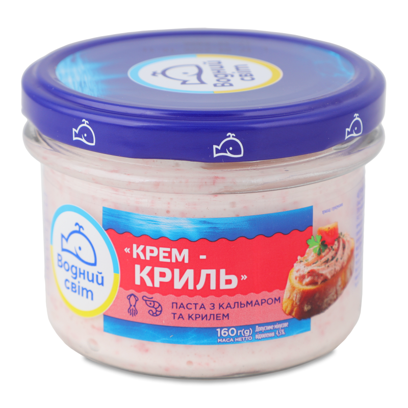 Паста Крем-криль з кальмаром та крилем 160г твіст/б Водний світ