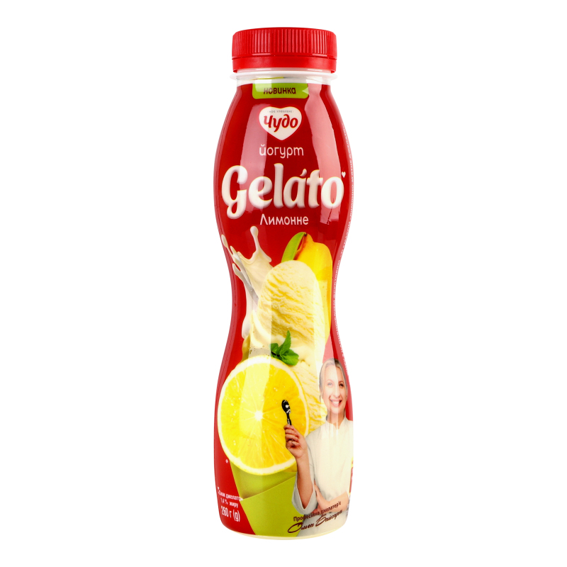 Йогурт 1.4% Лимонне Gelato Чудо п/пл