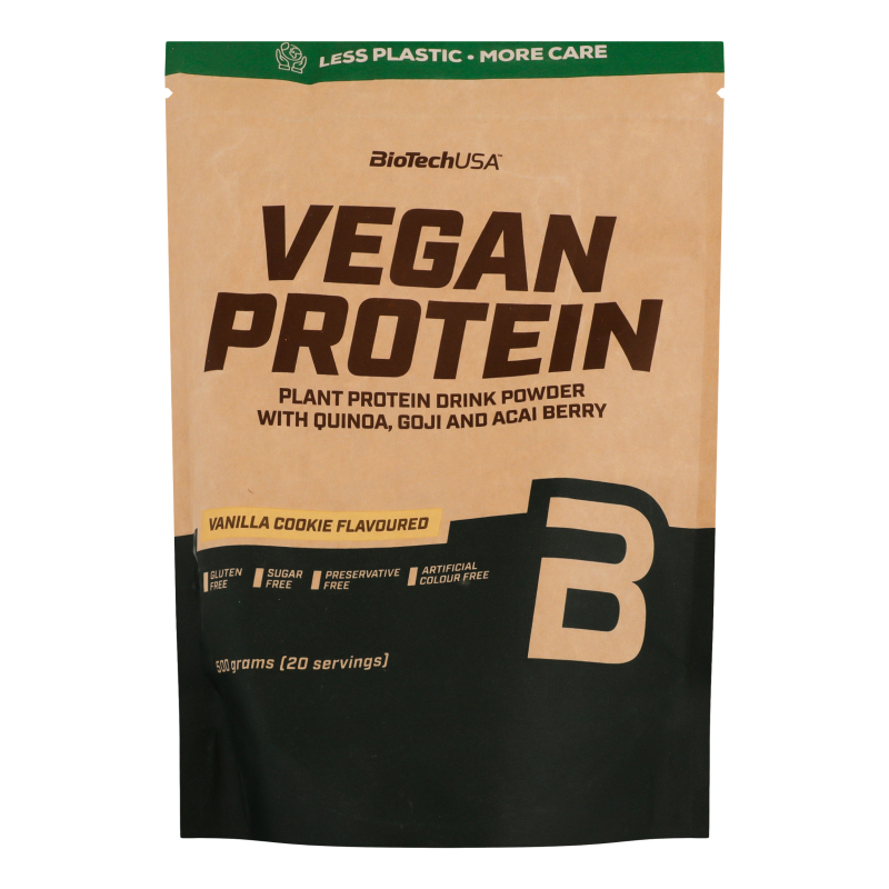 Порошок білковий для напоїв рослинний Ванільний пиріг Vegan protein BioTechUSA