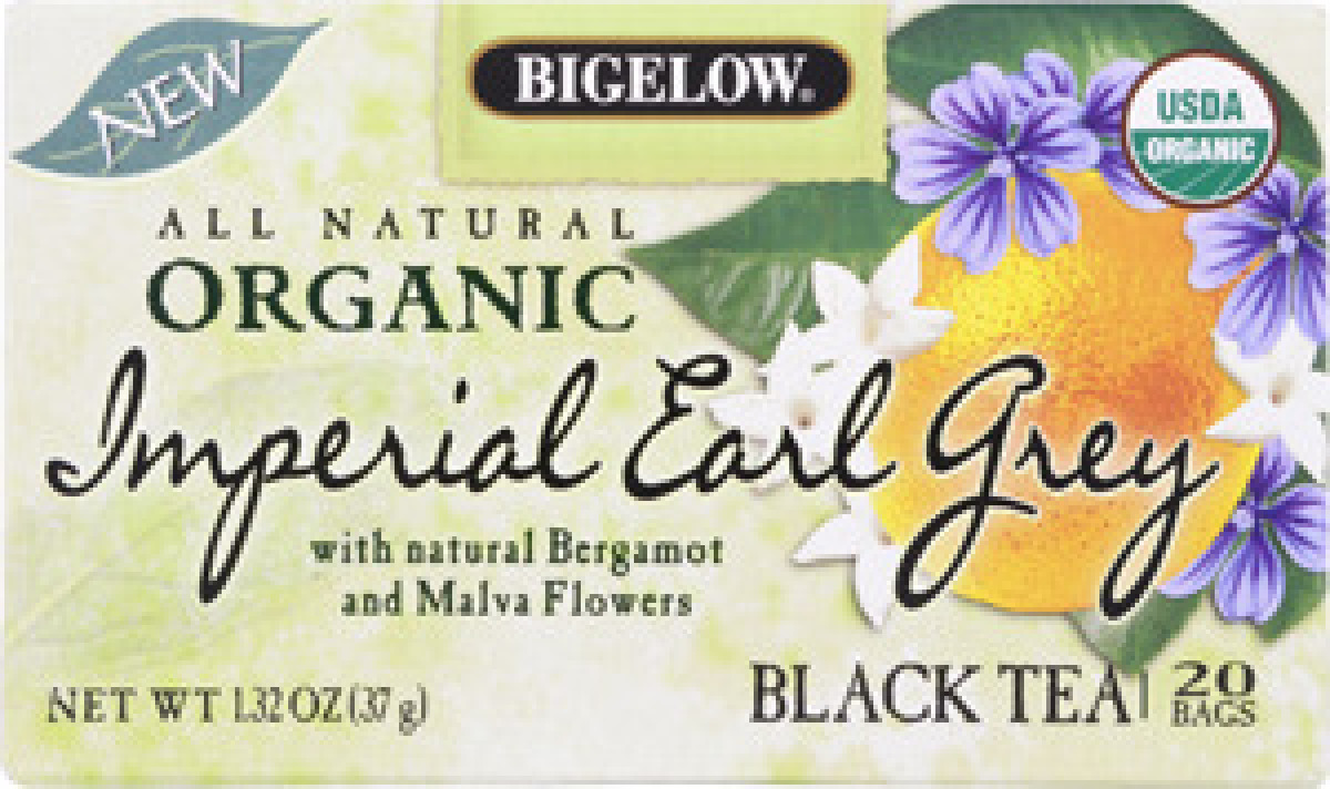 Bigelow All Natural Organic Imperial Earl Grey Black Tea 20 Tea Bags