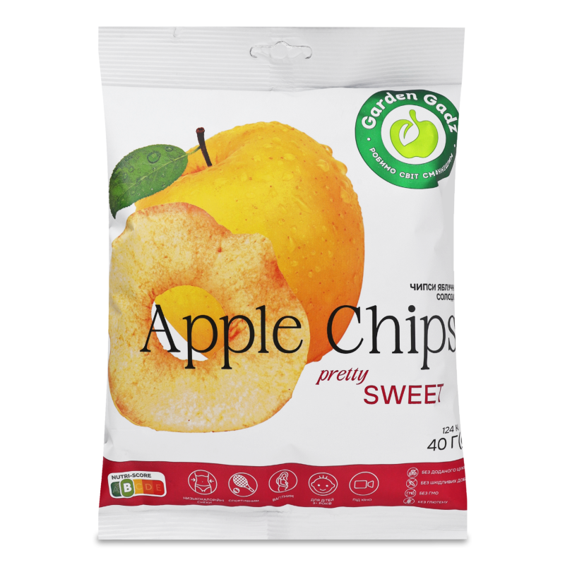 Чипси яблучні солодкі 40г Garden Gadz