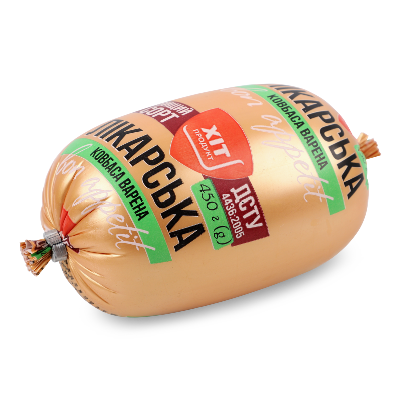 Ковбаса Лікарська варена в/г 450г п/а Хіт Продукт