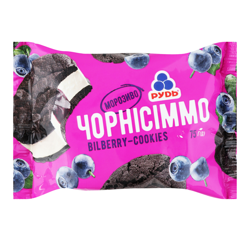 Морозиво Bilberry-Cookies Чорнісіммо Рудь м/у