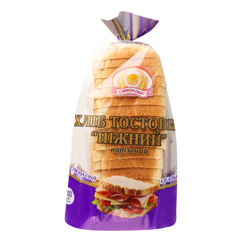 Хліб тостовий нарізаний Ніжний Формула смаку м/у