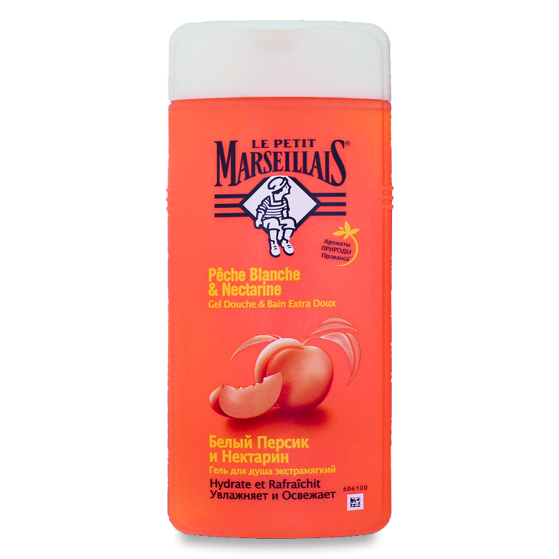Гель д/душу Organic White Peach&Nectarine 650мл Le Petit Marseillais
