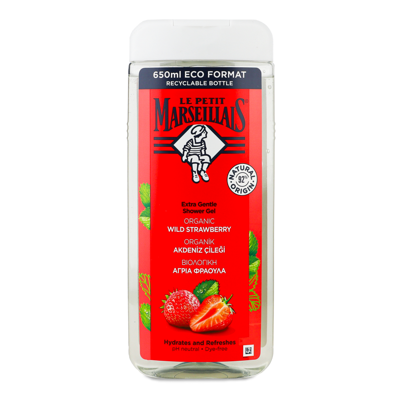 Гель д/душу Organic Wild strawberry 650мл Le Petit Marseillais