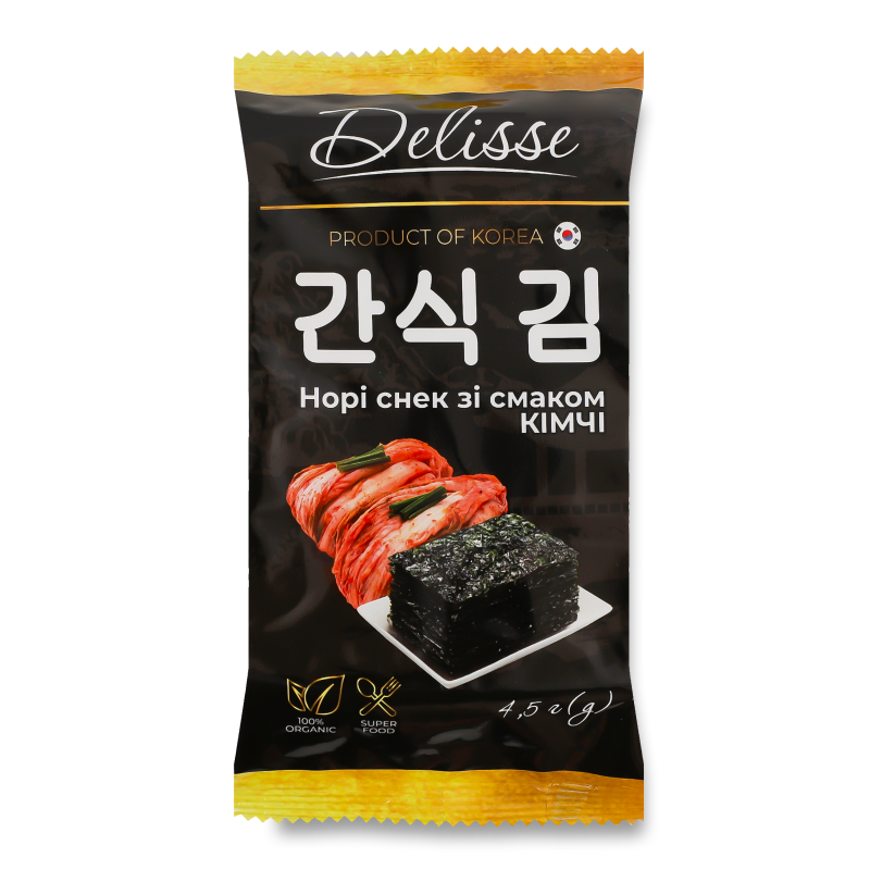 Норі-снек з смаком Кімчі 4,5г Delisse