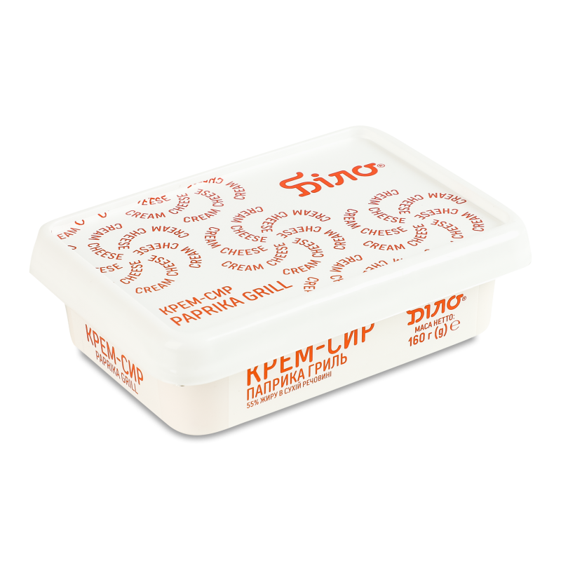 Крем-сир Паприка Гриль 55% 160г ванночка Біло