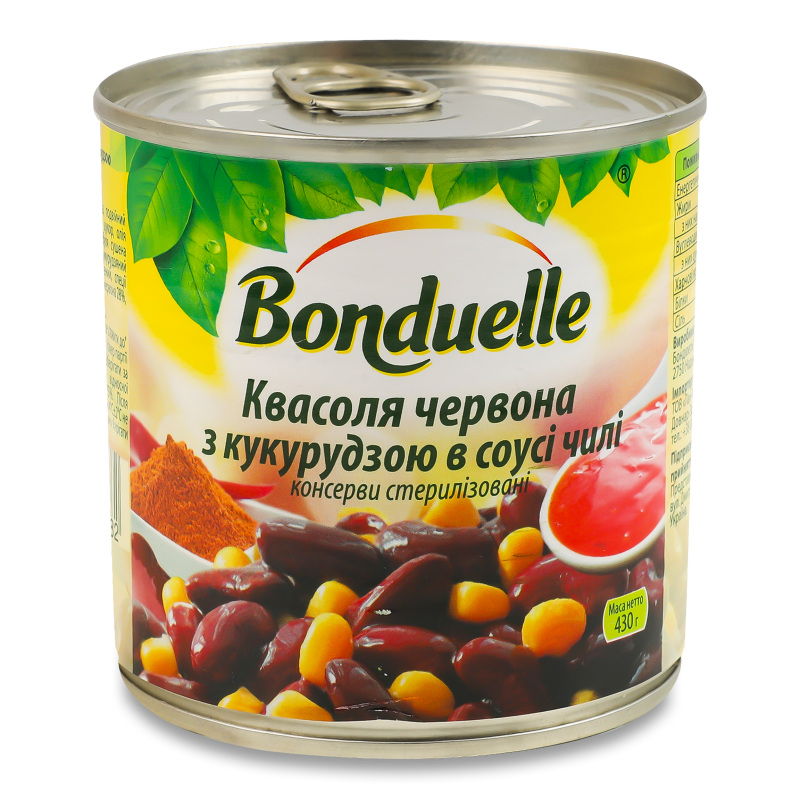 Квасоля червона з кукурудзою в соусі Чилі 430г ж/б Bonduelle