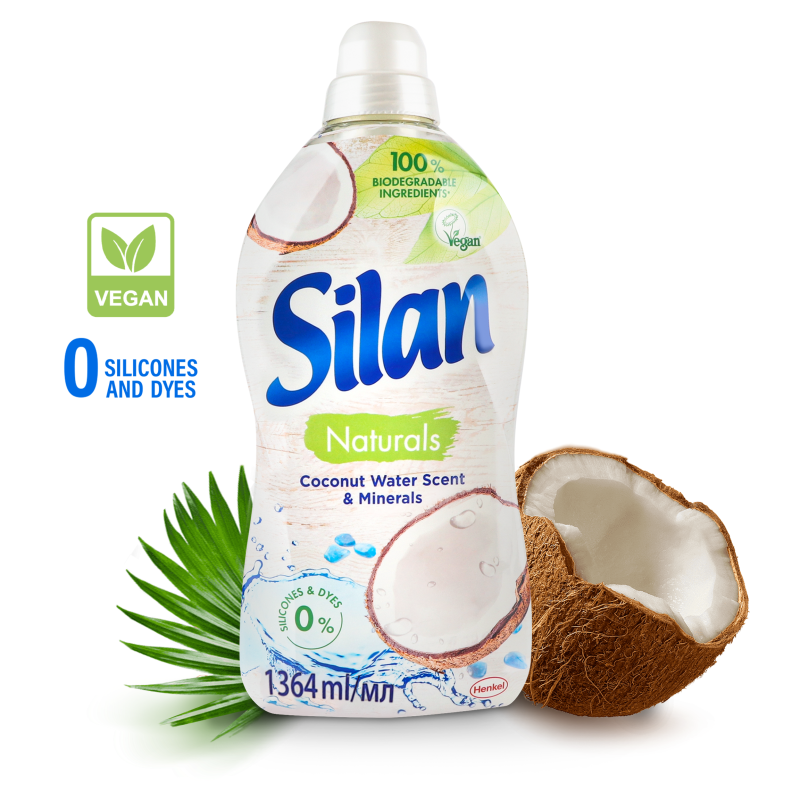 Пом'якшувач для тканин Coconut Water Scent&Minerals Naturals Silan 1.364л
