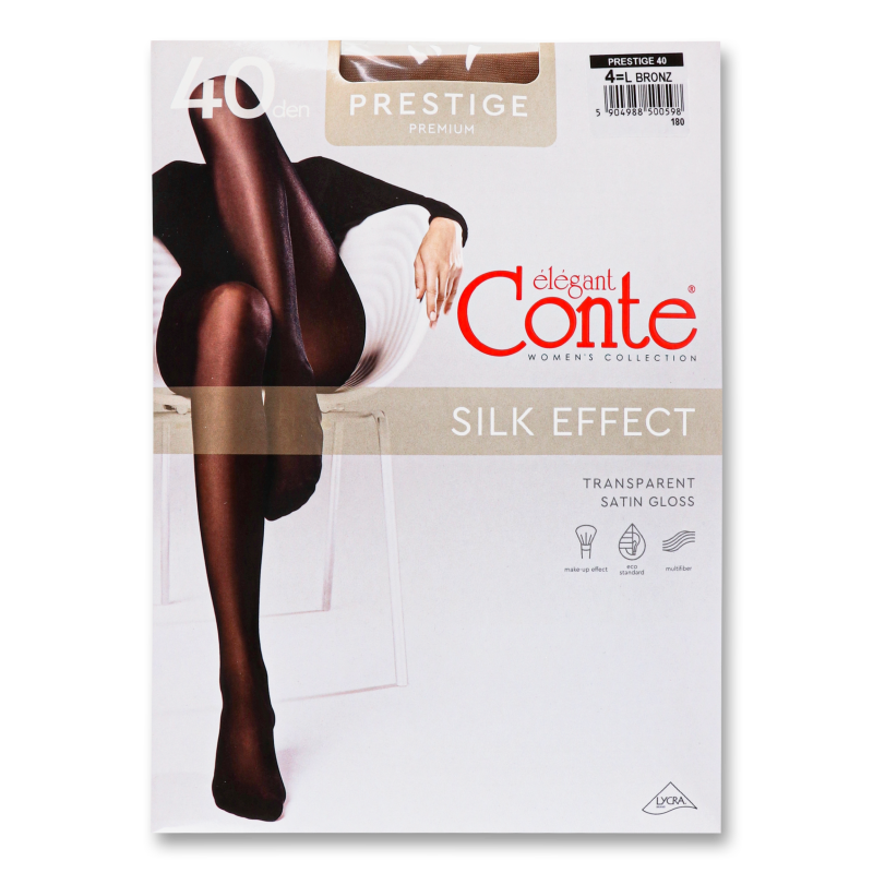 Колготи жіночі Престиж бронз 40ден р.4 Конте елегант
