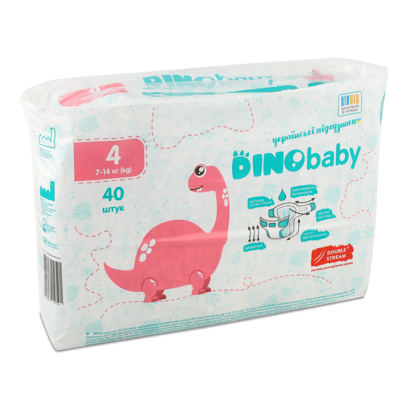 Підгузки 4 7-14кг 40шт DinoBaby