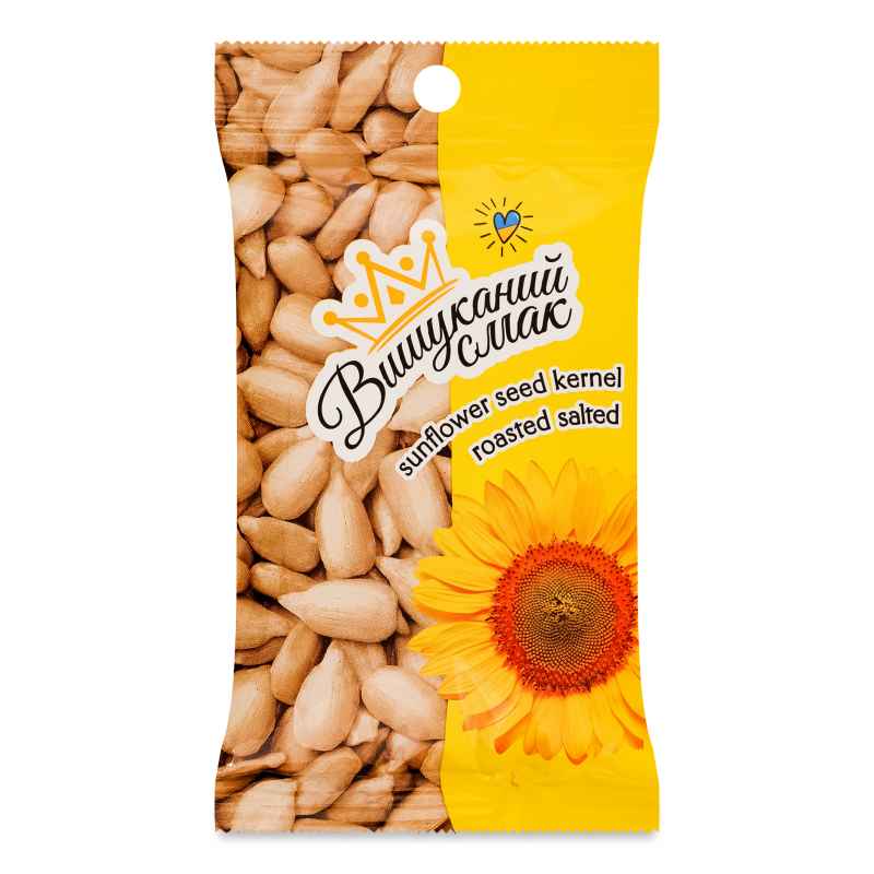 Ядро насіння соняшника смажене солене 80г Вишуканий смак