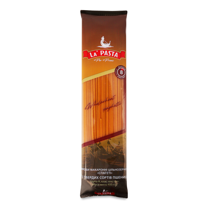 Вироби макаронні Spaghetti цільнозернові 400г La’Pasta Per Primi
