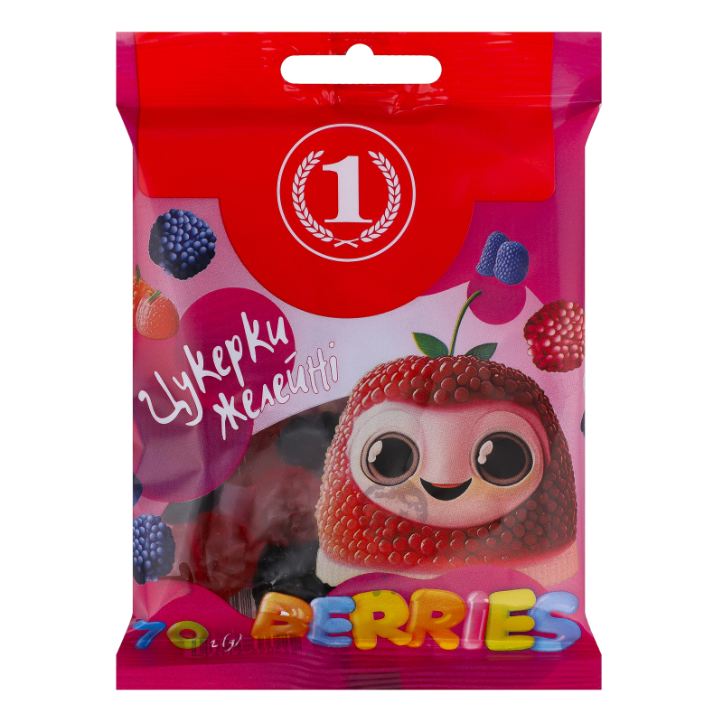 Цукерки желейні Berries ТМ "1" м/у