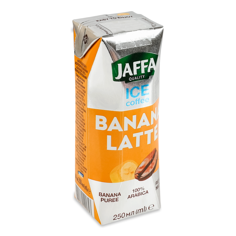 Напій кавовий Ice Coffee Banana Latte з молоком та бананом ультрапастеризований 250мл т/п Jaffa