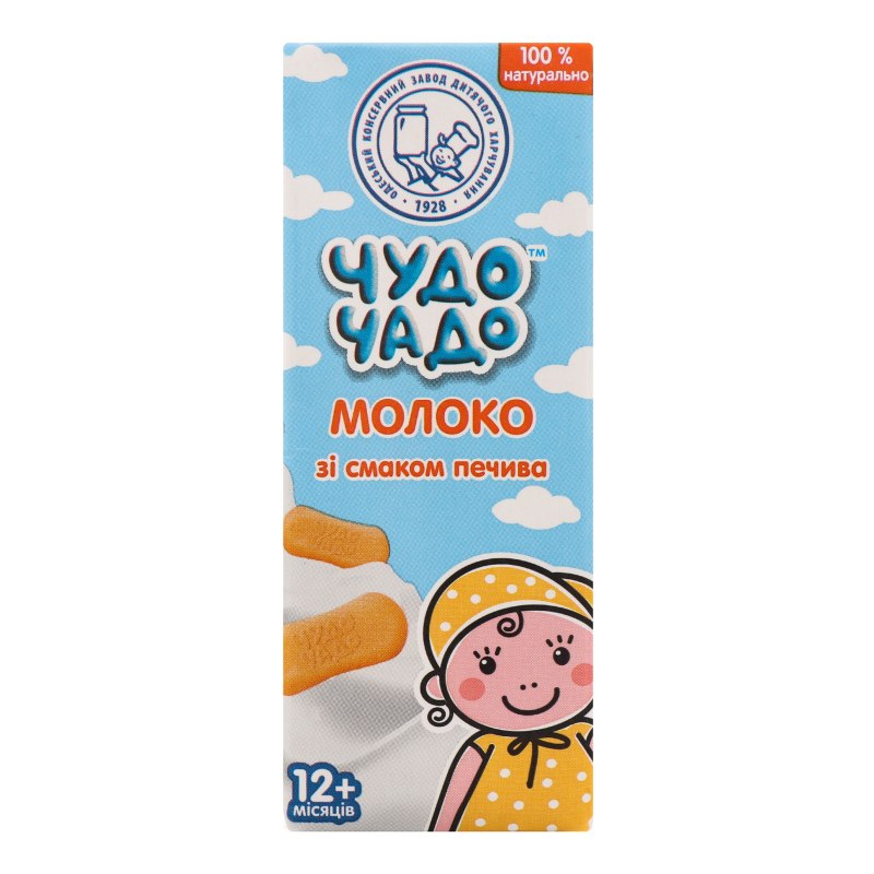 Коктейль молочний для дітей від 12міс Молоко зі смаком печива Чудо-Чадо т/п