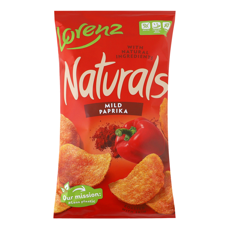 Чипси картопляні з паприкою Naturals Lorenz м/у