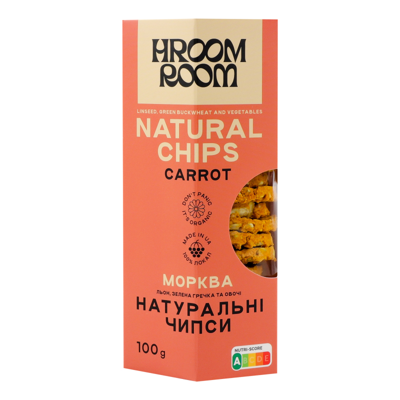 Чипсы натуральные Морковь Hroom Room к/у 100г Hroom Room(14820281340380 ...