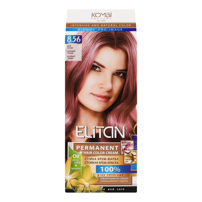 Крем-краска для волос стойкая №8.56 Elitan 1шт Elitan(14820000114193 ...