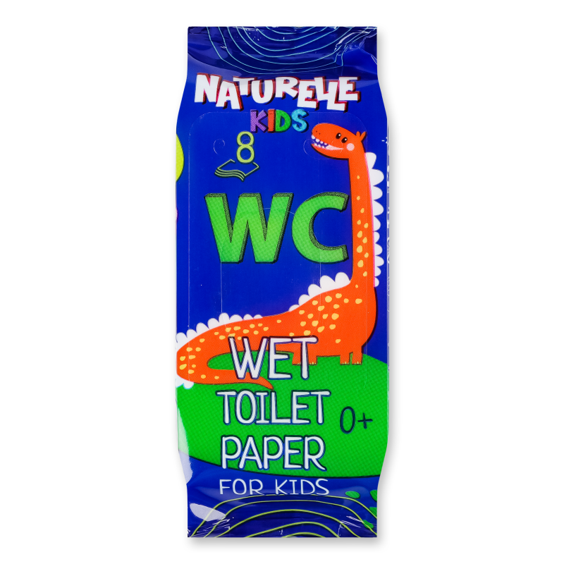 Папір туалетний вологий 8шт Naturelle Kidz