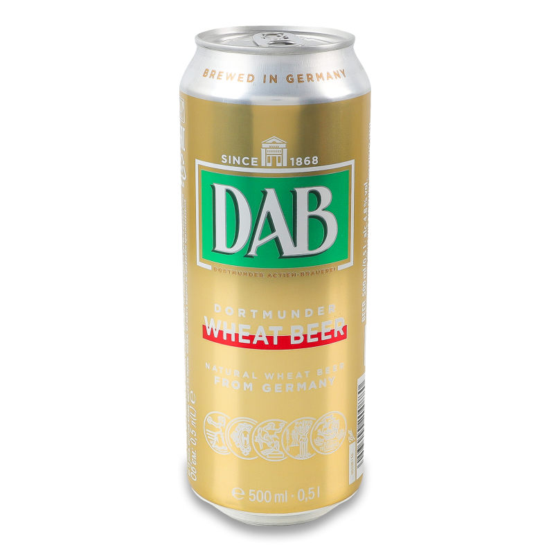 Пиво Вайт 4,8% 0,5л ж/б Даб