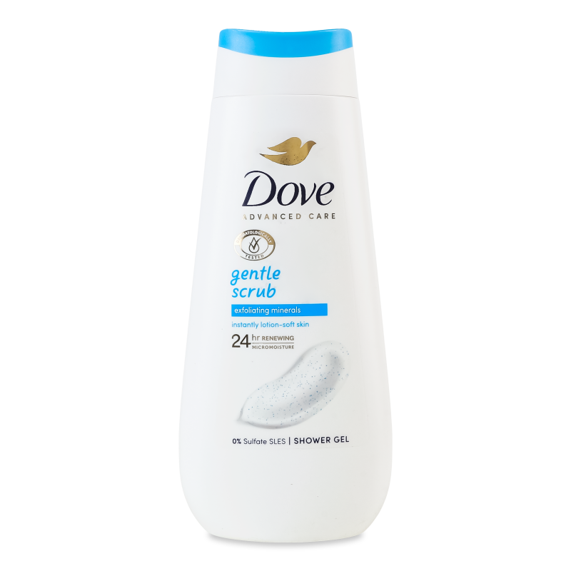 Гель д/душу Ніжне злущування 225мл Дав