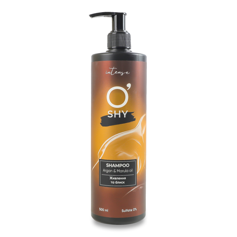 Шампунь Живлення та блиск Олія марули та аргану 500мл з дозатором О”Ші