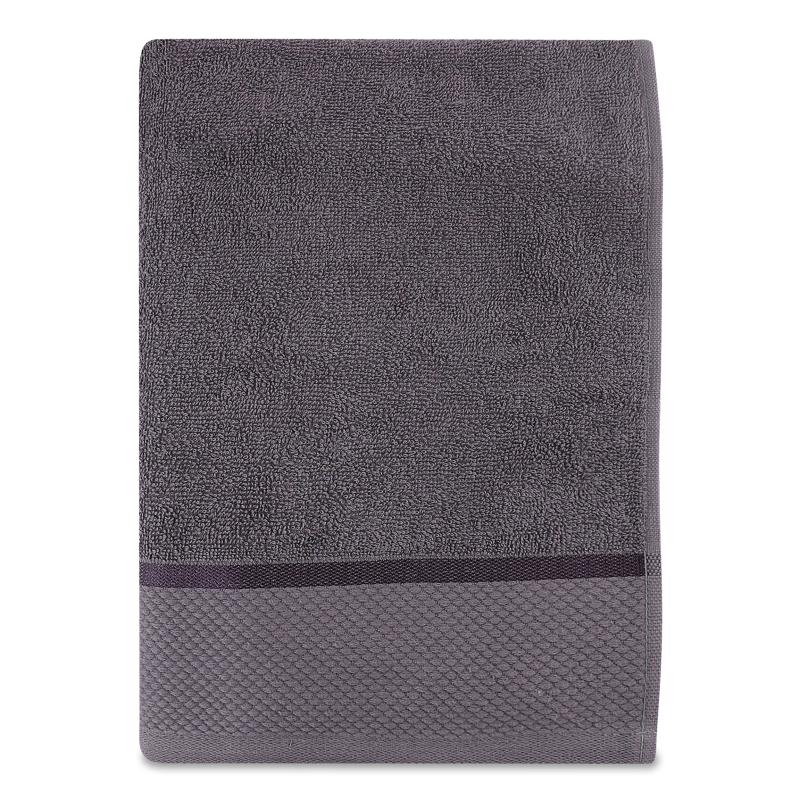 Рушник темно-сірий махровий 70*140см 360г/м2 Aisha