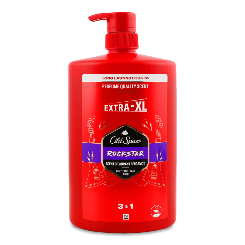 Гель д/душу та шампунь 3в1 Rockstar 1л з дозатором Old Spice
