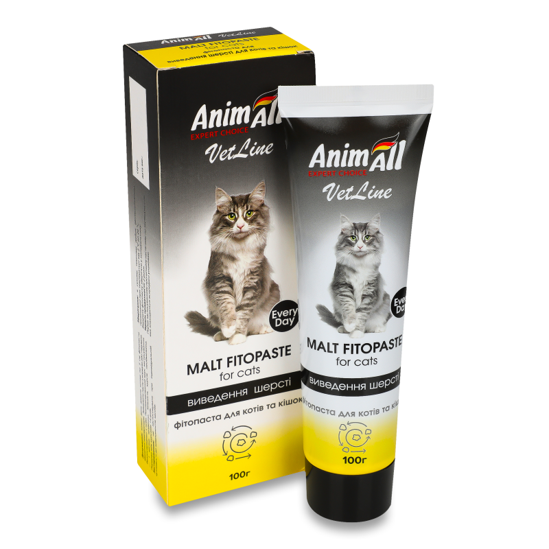 Фітопаста д/котів VetLine д/виведення шерсті 100г AnimAll