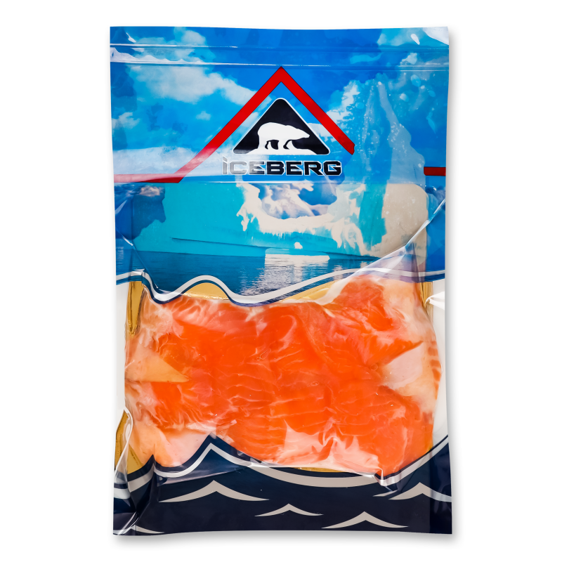 Лосось хвостова частина с/с на шкірі 300г в/у Iceberg