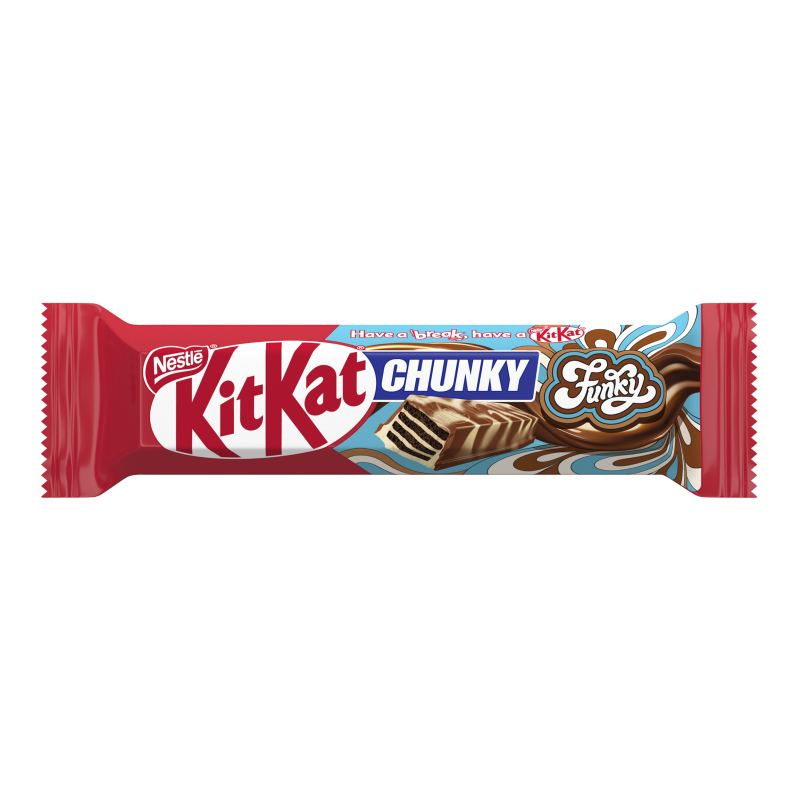 Вафли покрытые молочным шоколадом и белой глазурью с какао Chunky
