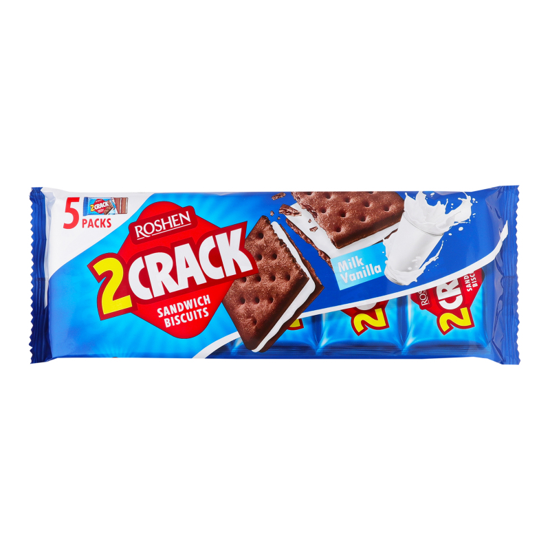 Печиво затяжне з молочно-ванільною начинкою 2 Crack Roshen м/у