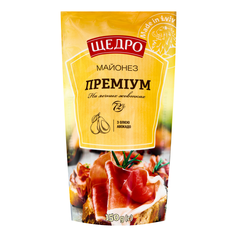 Майонез 72% Премиум Щедро д/п 150г Щедро(4823097405598): купить в ...