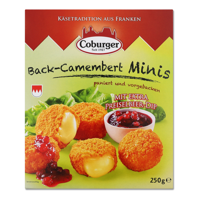 Кульки сирні Камамбер міні 45% 8*25г з журавлинним соусом 2*25г Кобургер