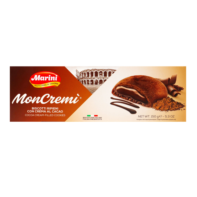 Печиво здобне з начинкою какао-крем MonCremi Marini к/у