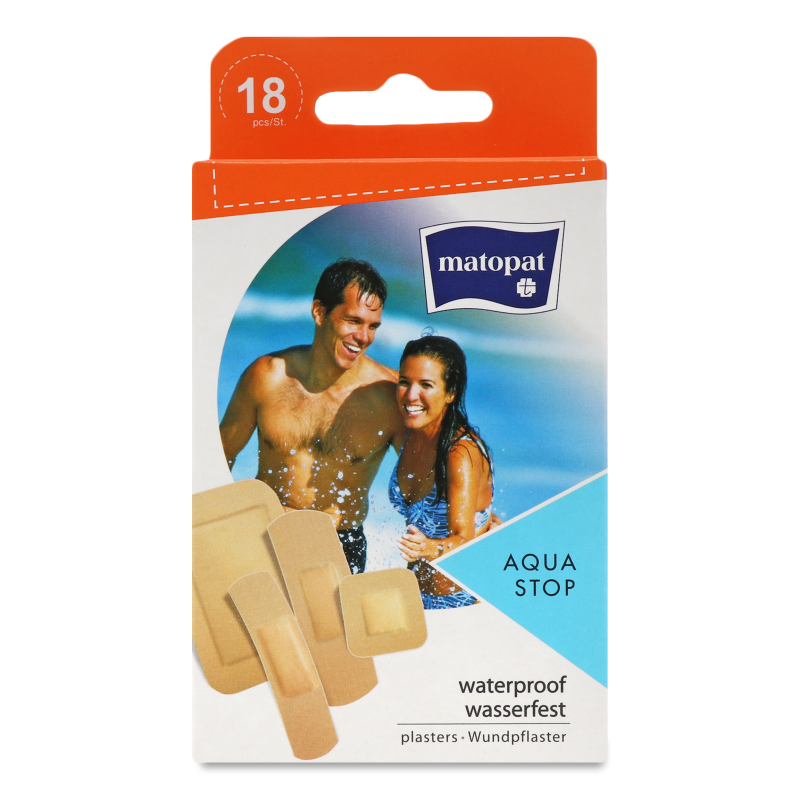 Пластир медичний Aqua Stop 18шт Matopat