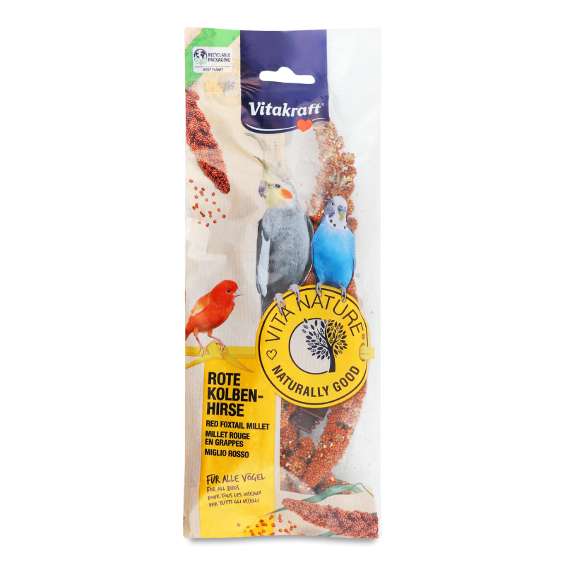 Ласощі д/папуг з могаром та червоним просом 80г Вітакрафт