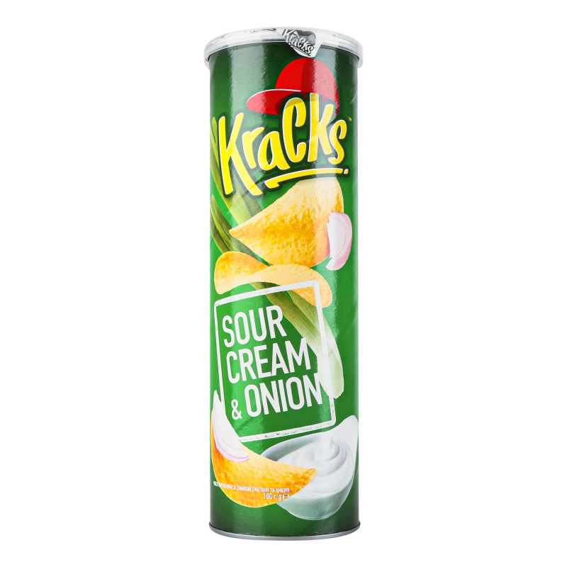 Чипсы картофельные Sour cream&Onion Kraсks тубус 160г Kraсks ...