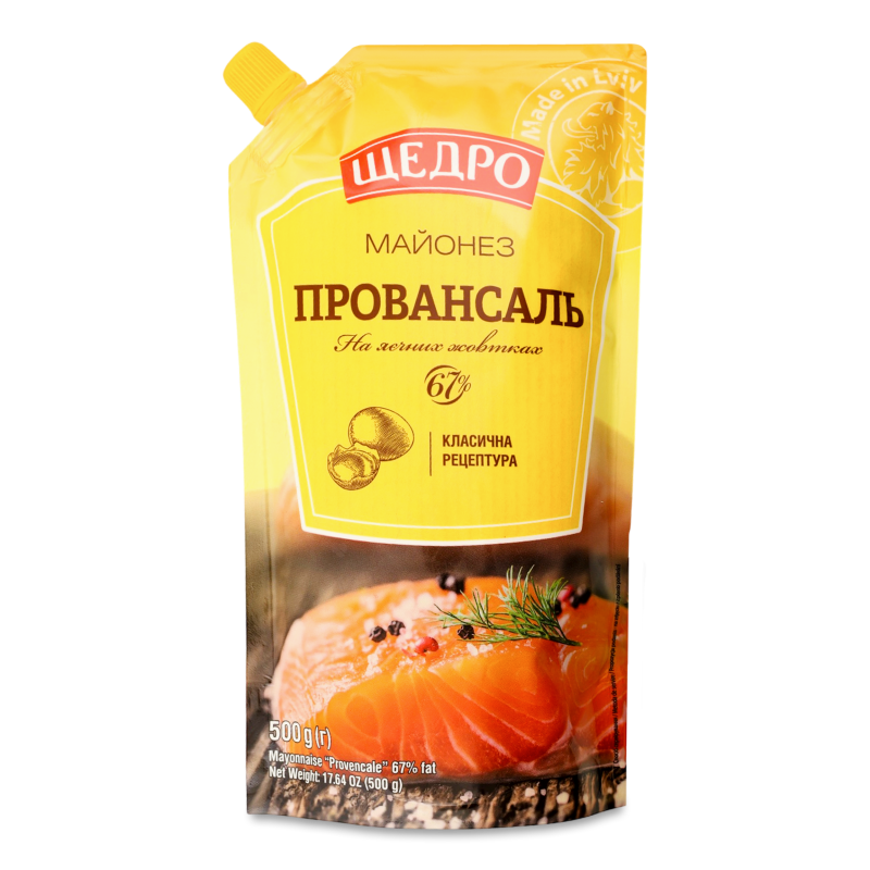 Майонез Провансаль 67% 500г д/п Щедро