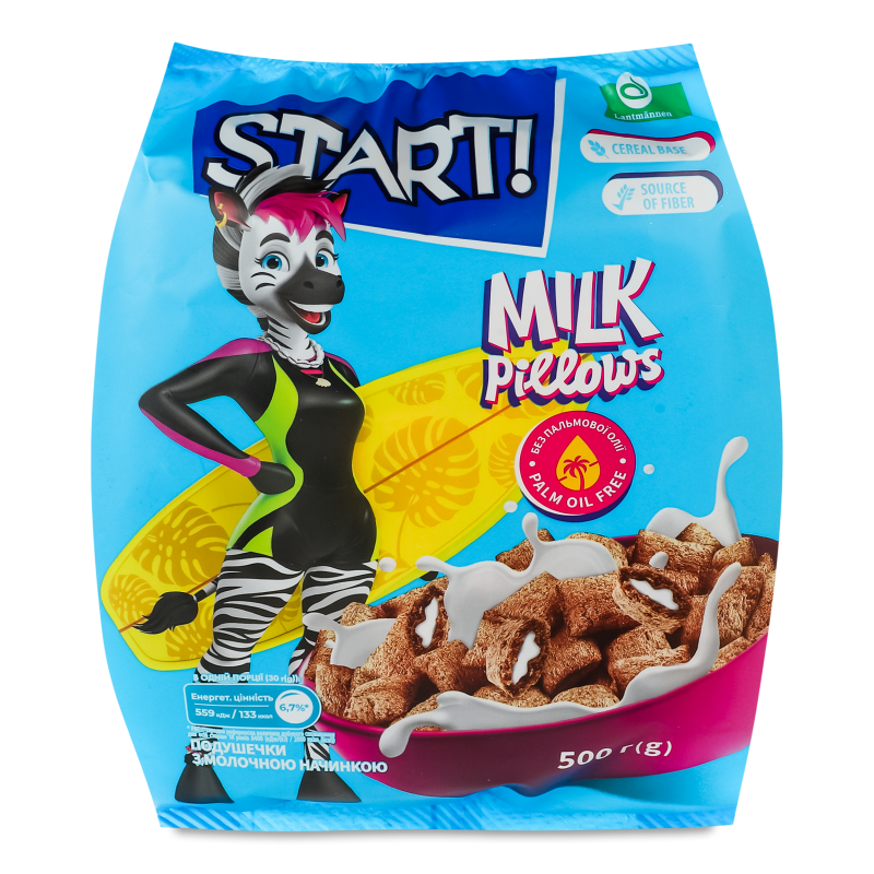 Подушечки з молочною начинкою 500г Start!