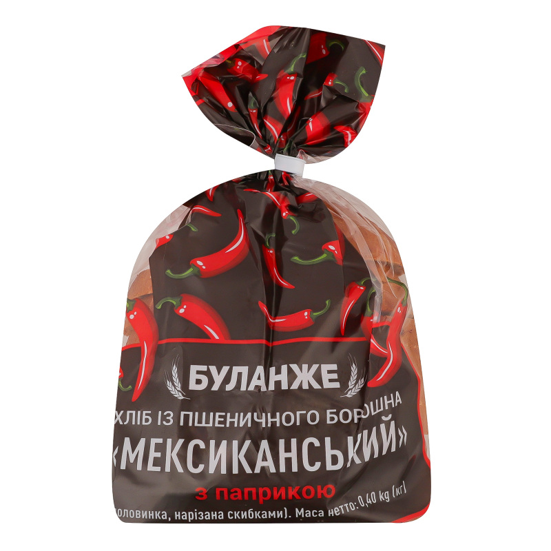 Хліб половинка в нарізці з паприкою Мексиканський Буланже м/у