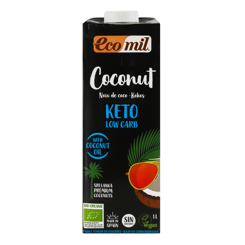 Напій рослинний органічний з кокосу без цукру Ecomil т/п
