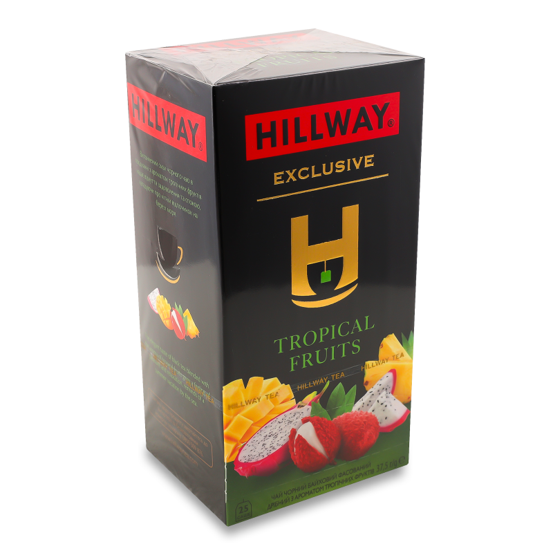 Чай Exclusive Tropical Fruits чорний байховий дрібний 25*1,5г Hillway