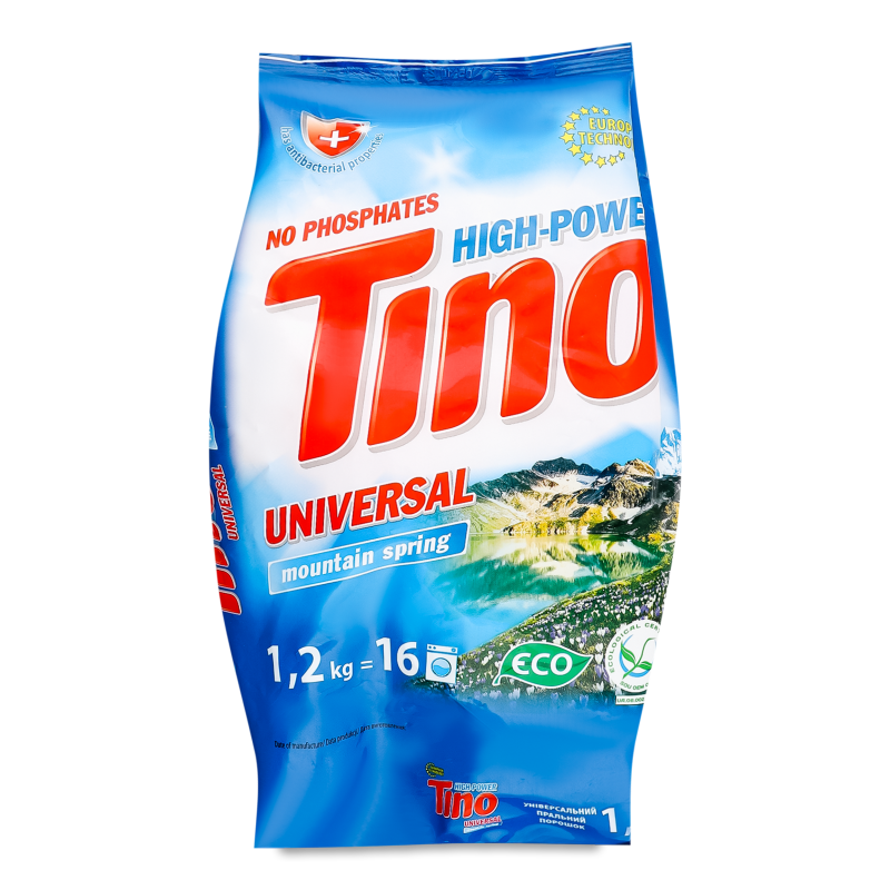 Порошок пральний Гірське джерело універсальний 1,2кг Тіно