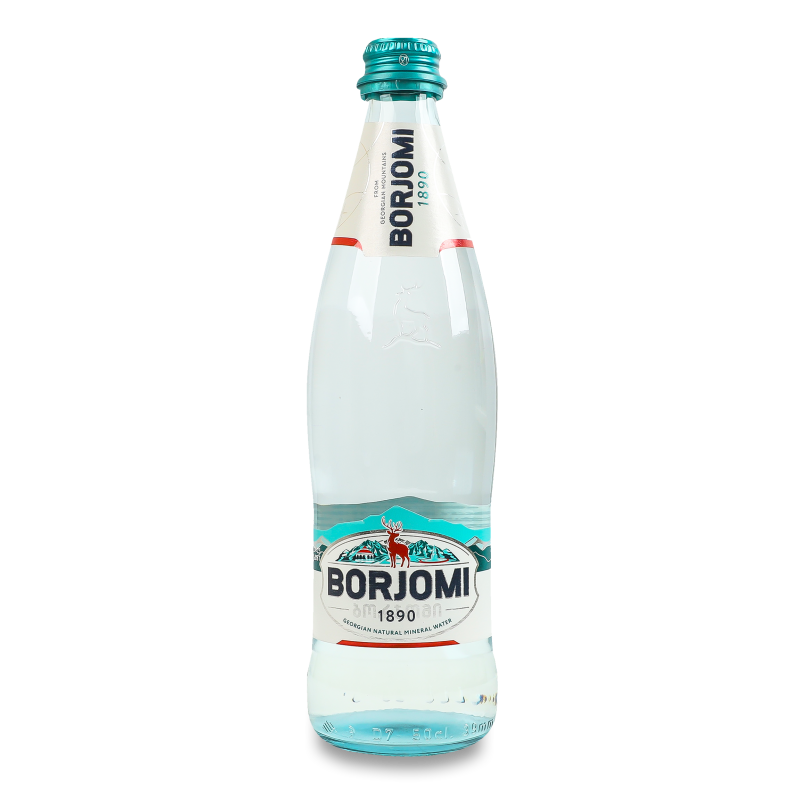 Вода мінеральна сильногазована 500мл скло Borjomi