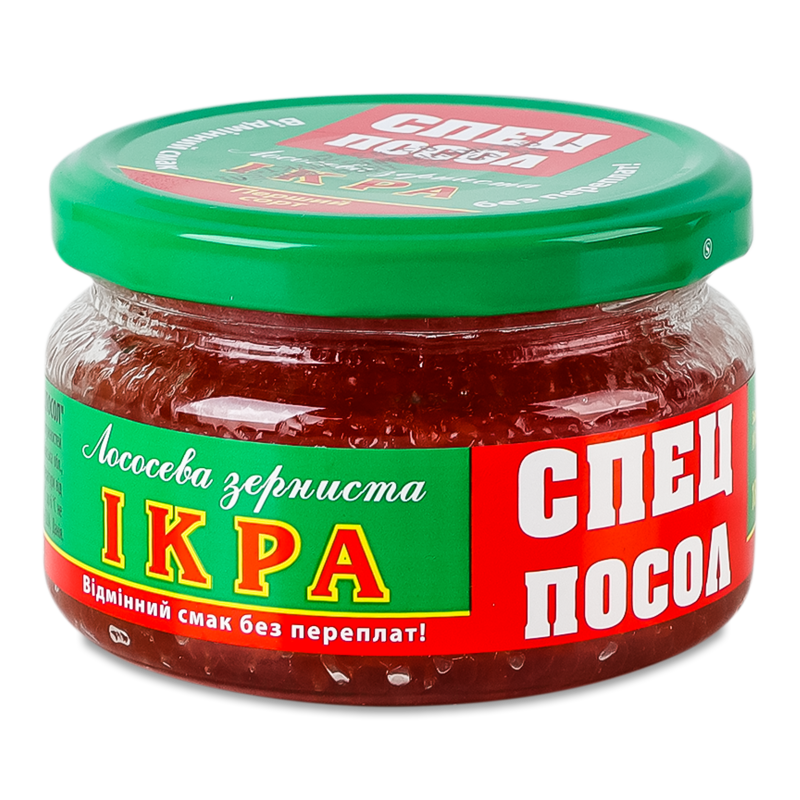 Ікра лососева зерниста 180г скло Спец посол
