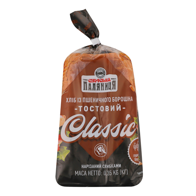 Хліб нарізний тостовий Classic Сумська Паляниця м/у